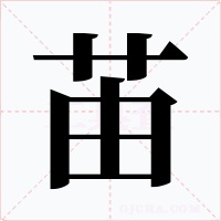 苖字的字形和写法