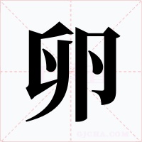 卵字的字形和写法