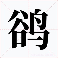 鹆字的字形和写法