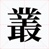 叢字的字形和写法