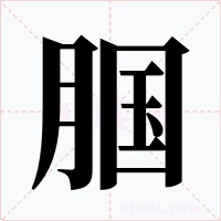 腘字的字形和写法