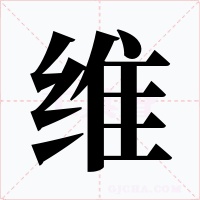 维字的字形和写法