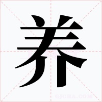 养字的字形和写法