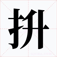 抍字的字形和写法