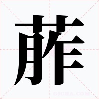 葄字的字形和写法