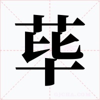 荜字的字形和写法