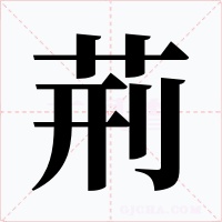 荊字的字形和写法