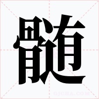 髄字的字形和写法