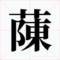蔯字的字形和写法