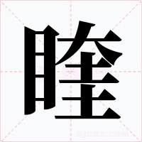 睳字的字形和写法