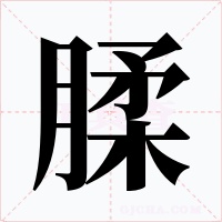 腬字的字形和写法