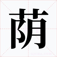 荫字的字形和写法