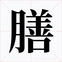 膳字的字形和写法