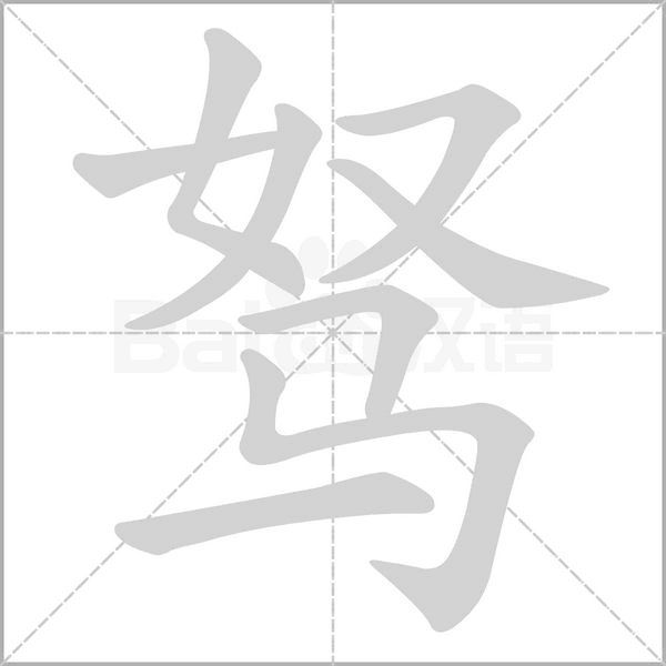驽字笔顺图