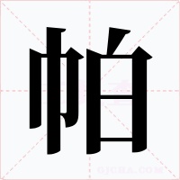 帕字的字形和写法