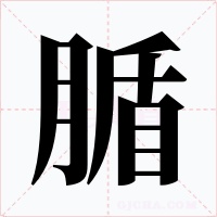 腯字的字形和写法
