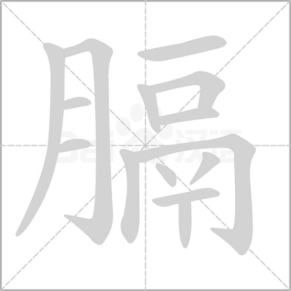 膈字笔顺图