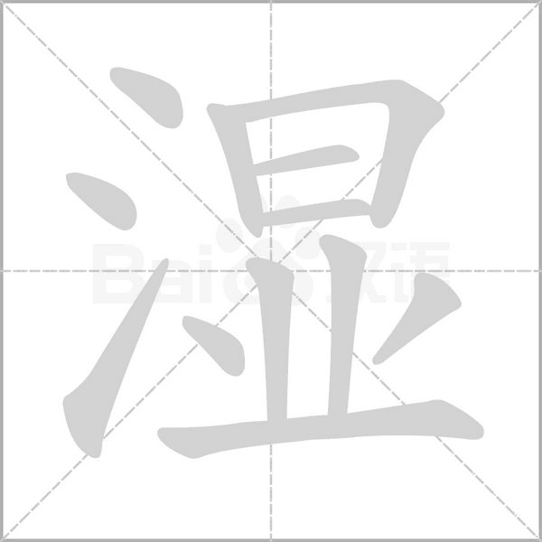 湿字笔顺图