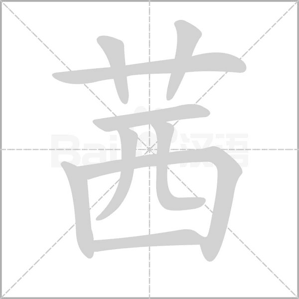 茜字笔顺图