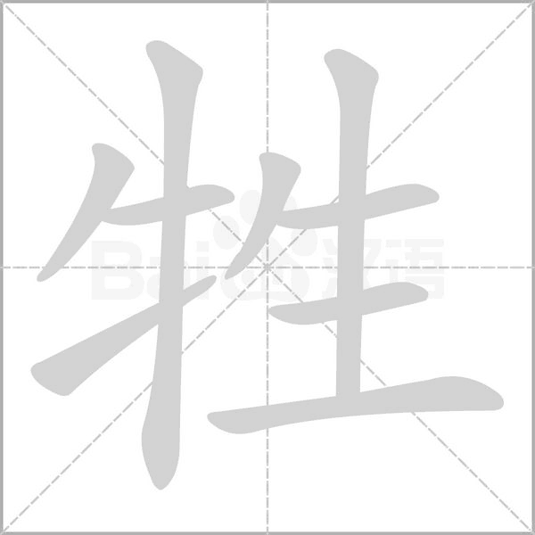 牲字笔顺图