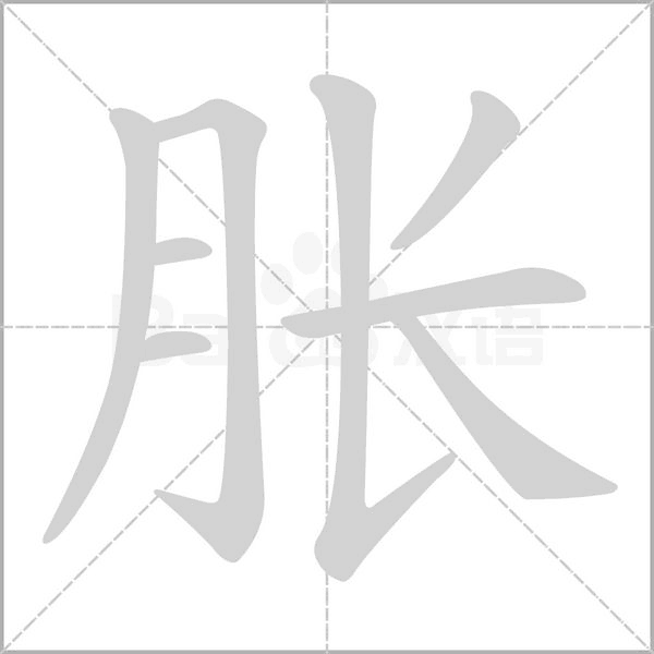 胀字笔顺图