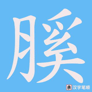 膎字笔顺图