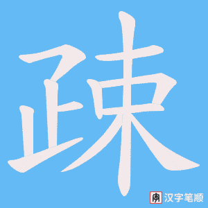 疎字笔顺图