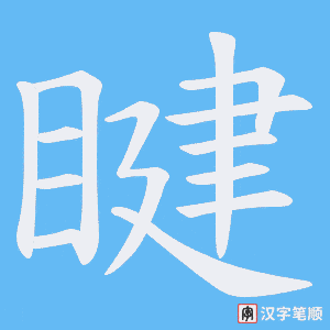 睷字笔顺图