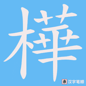 樺字笔顺图