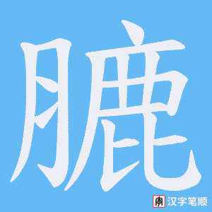 膔字笔顺图