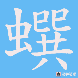 蟤字笔顺图
